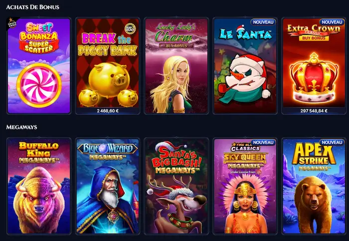 Cazeus Casino Jeux