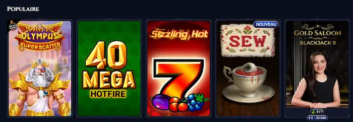 Cazeus Casino Jeux